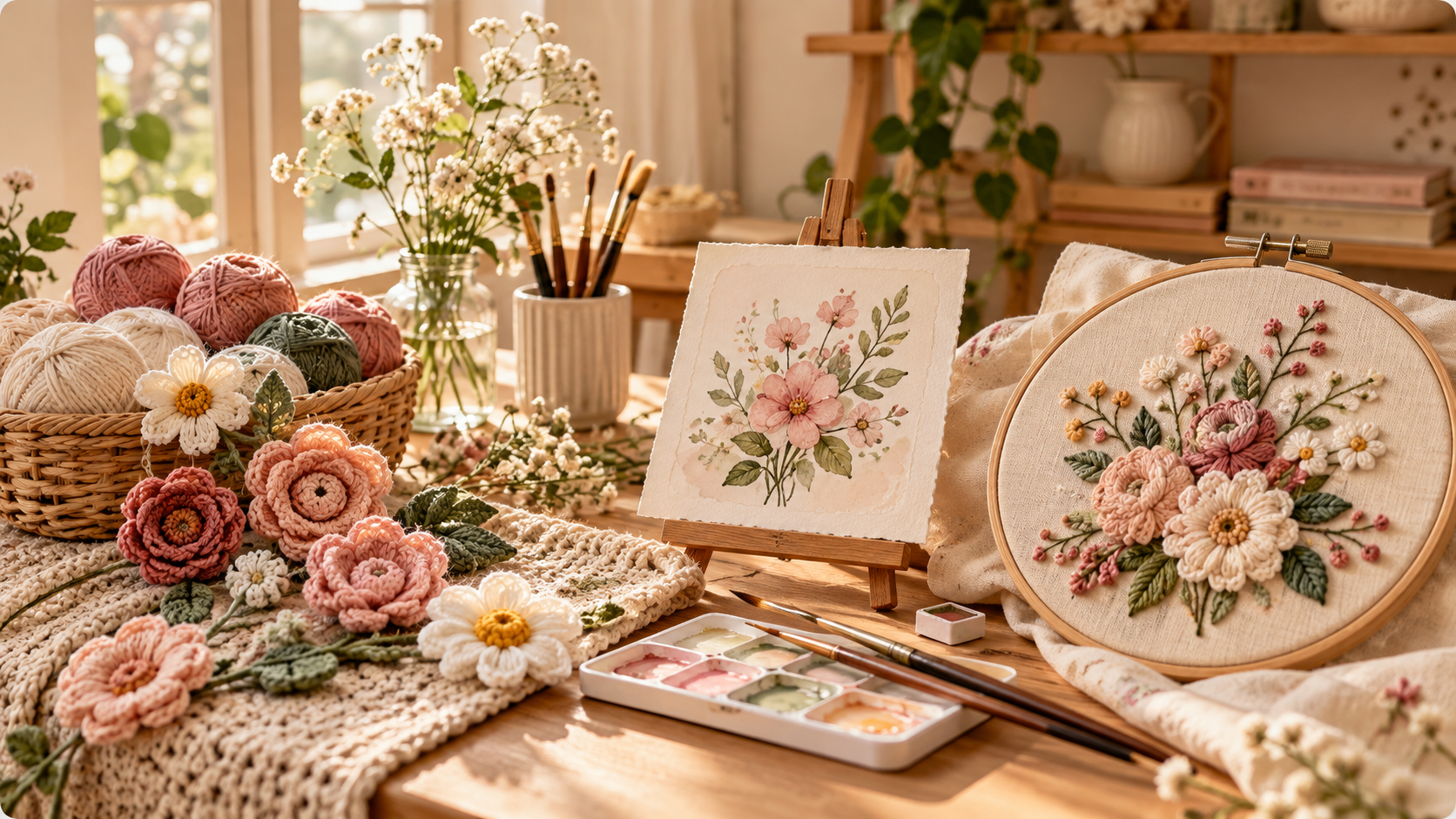 Stitched and Painted handmade work